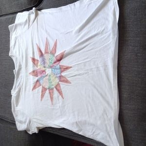 White Ice Cream Sun Fruit of the loom t-shirt